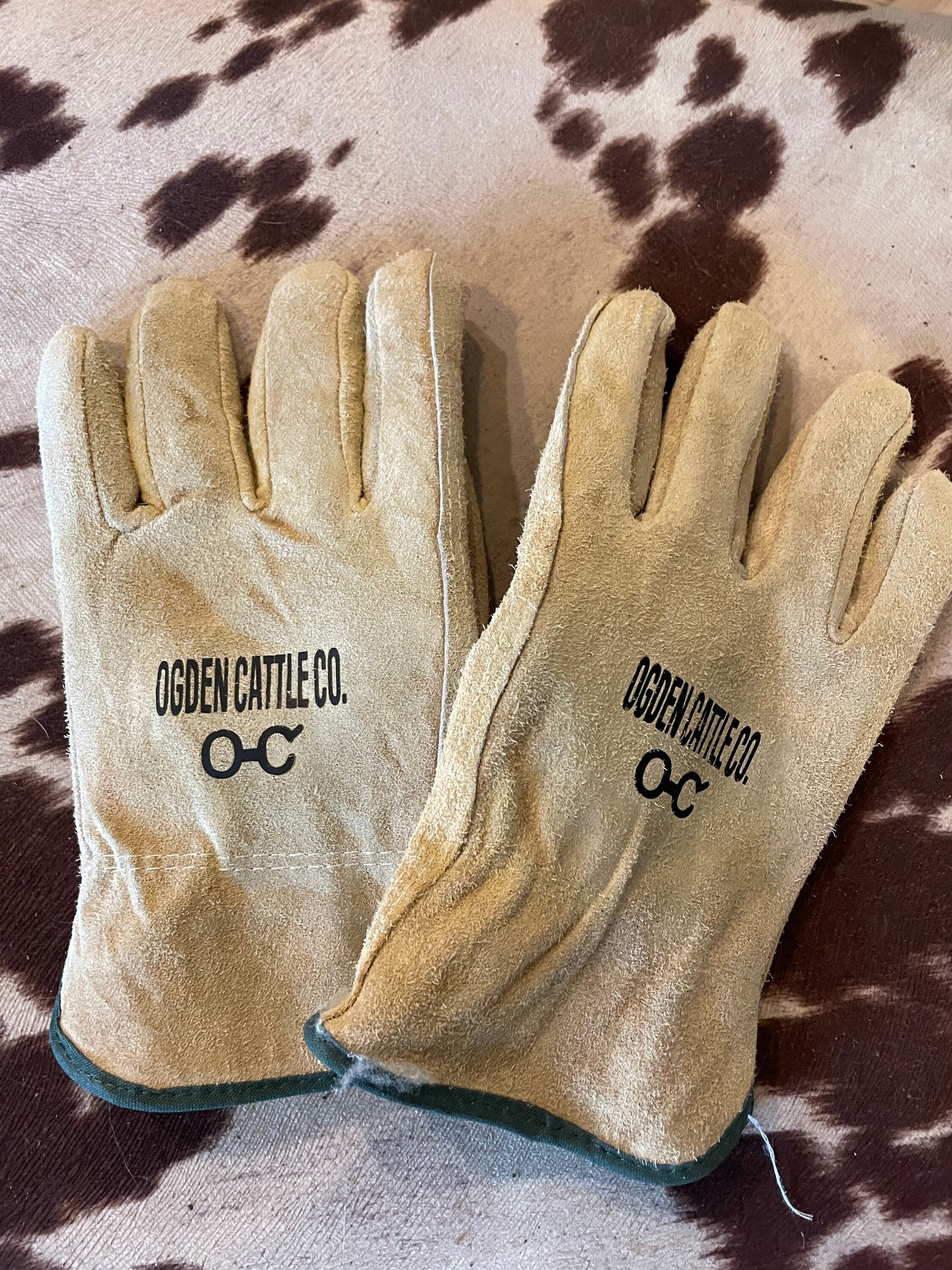 Custom Branded Leather Work Gloves, Ranch Gloves