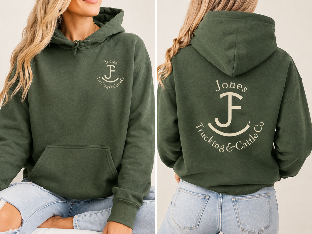 Hoodie, Business Brand Sweatshirt, Front & Back Design (Custom)