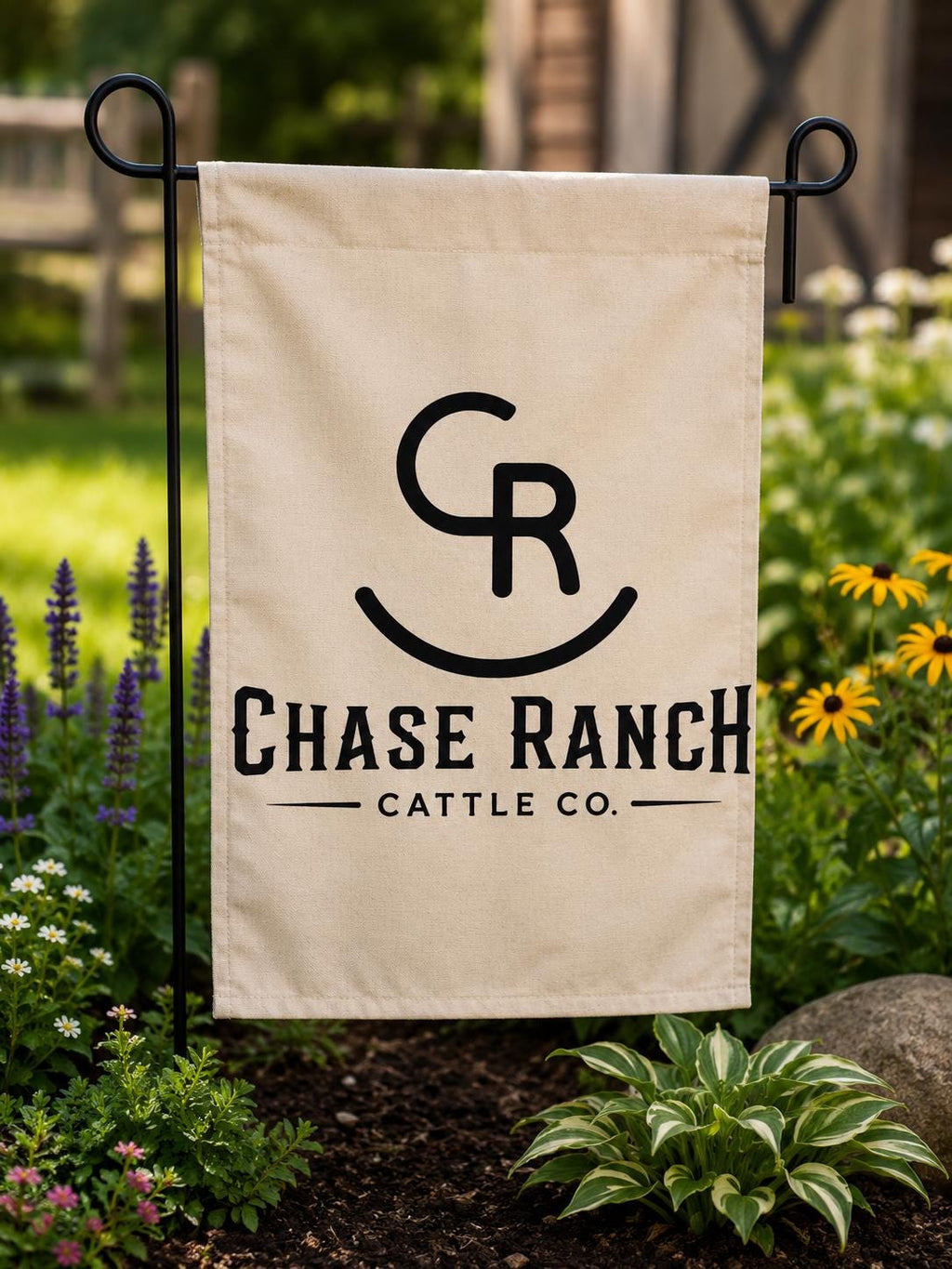 Personalized Garden Flag with Livestock Brand | Custom Ranch Logo Yard Flag | Farmhouse Outdoor Decor