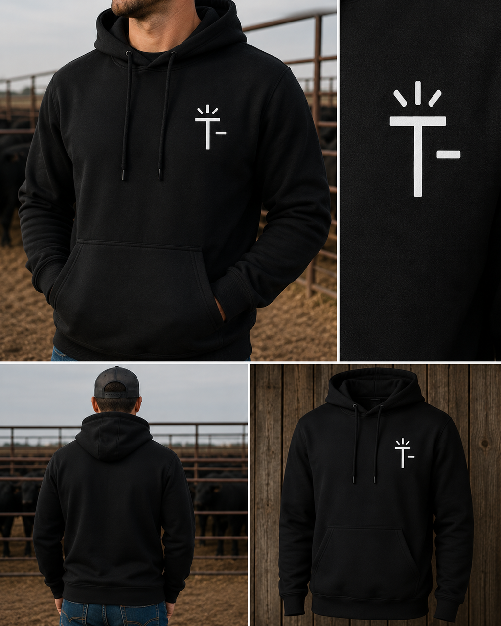 Custom Logo Hoodie, Business Brand Sweatshirt, Front & Back Design