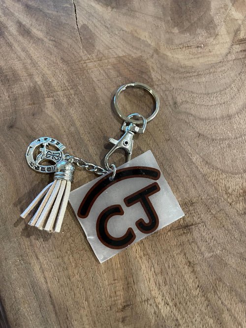 Custom Ranch Keychain/ Livestock Brand Keychain/ Ranch Logo Key Ring/ Farm Logo Gift/ Cattle Brand Keycahin