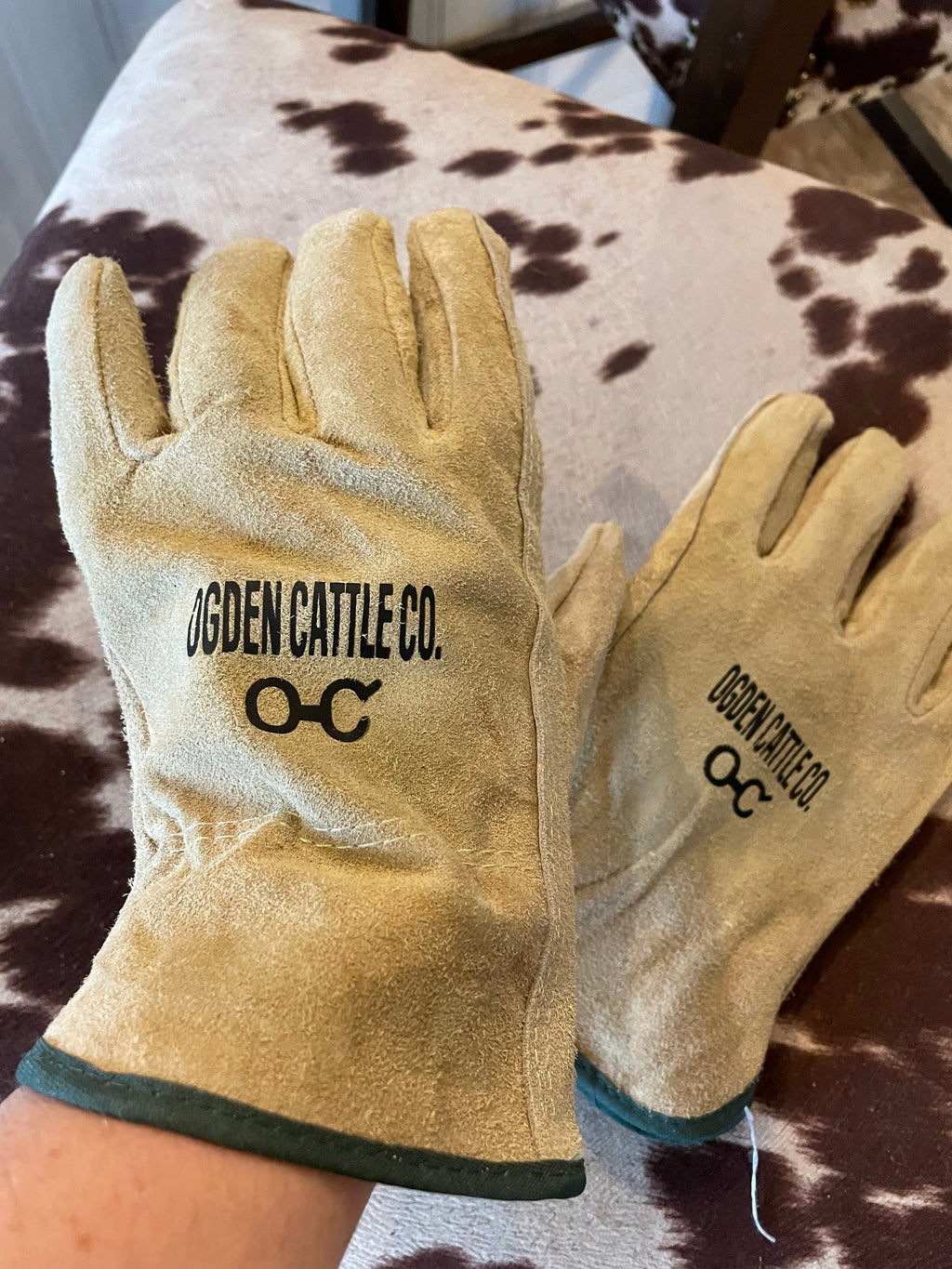 Custom Branded Leather Work Gloves, Ranch Gloves