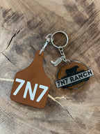Custom Ranch Keychain/ Livestock Brand Keychain/ Ranch Logo Key Ring/ Farm Logo Gift/ Cattle Brand Keycahin