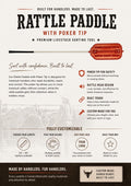 Custom Rattle Paddle with Poker Tip | Livestock Sorting Tool, Ranch Brand Addition