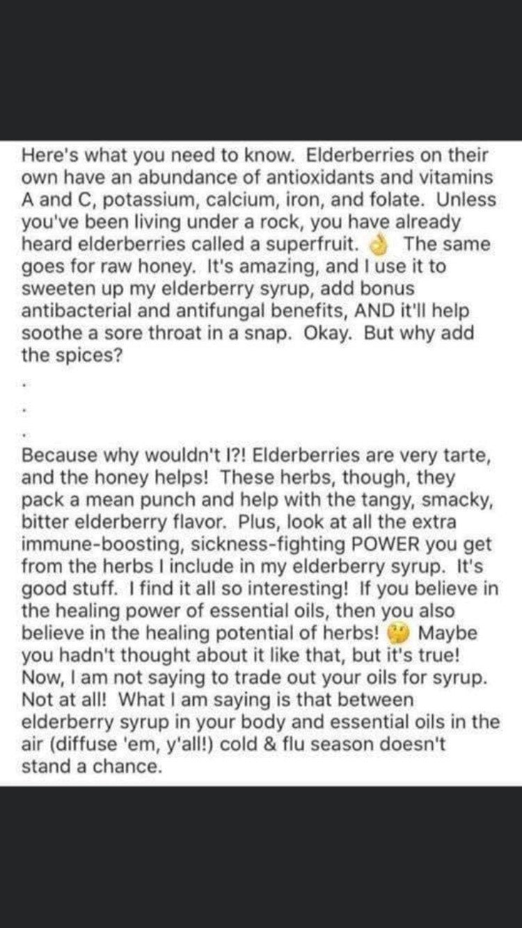 Elderberry Syrup- 16 ounces