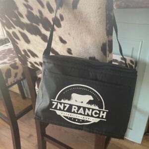 Black 7N7 Ranch bag on chair.