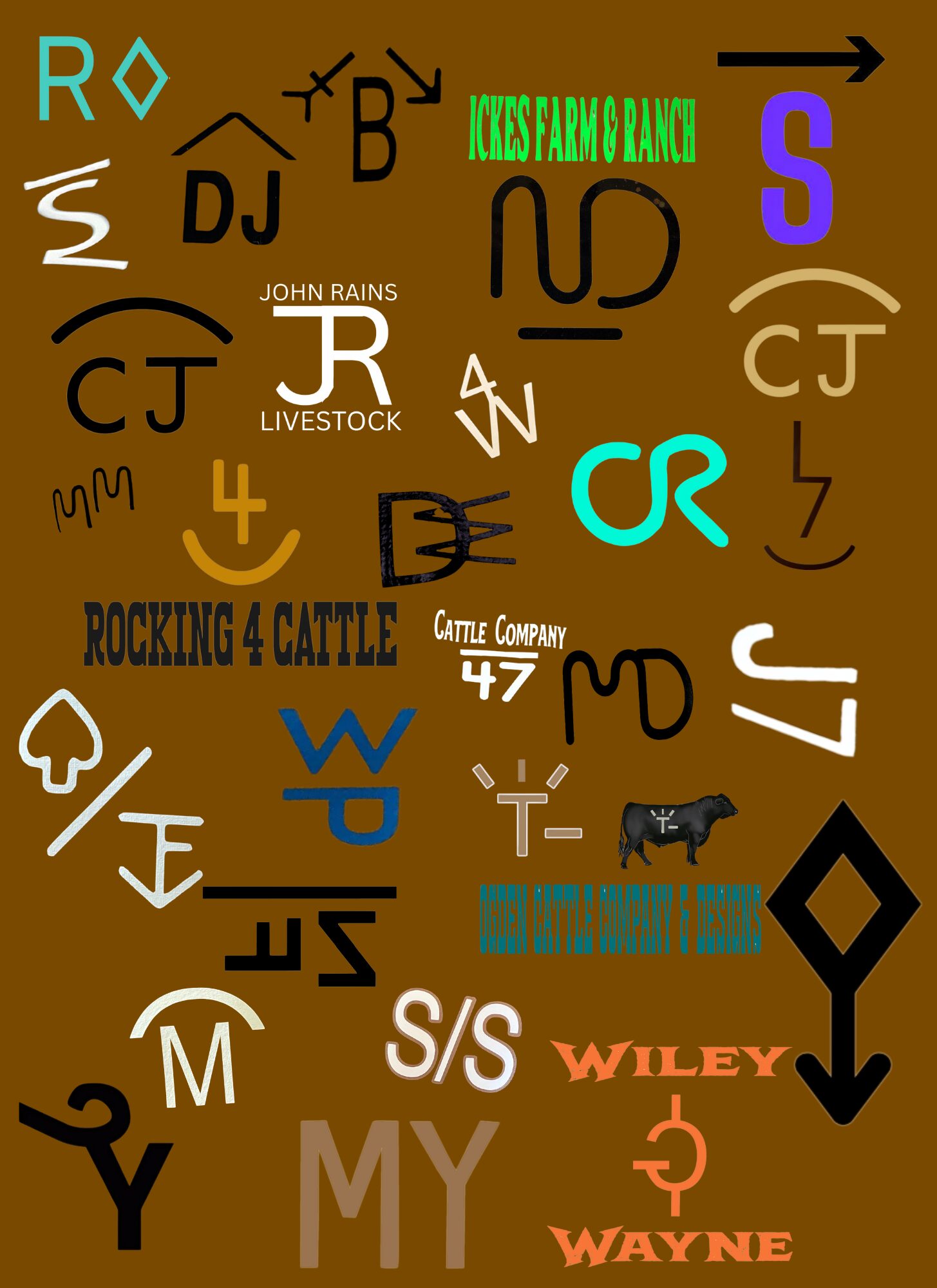 Custom Livestock Brand Design Examples – Ogden Cattle Co Designs