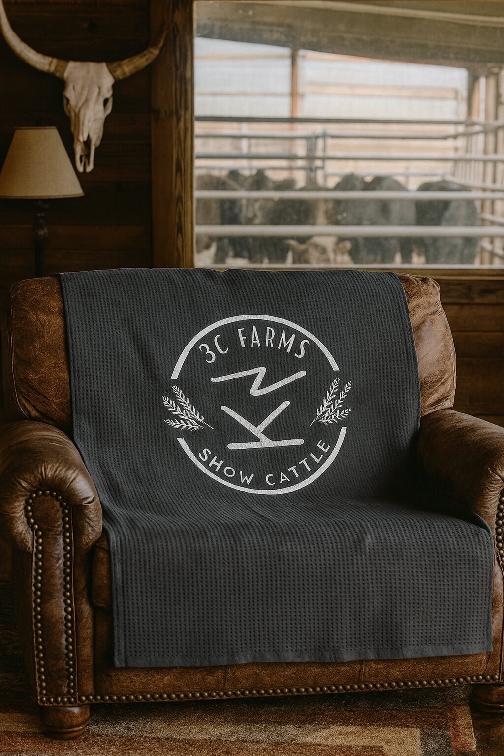 Custom ranch blanket with branded logo – Ogden Cattle Co Designs